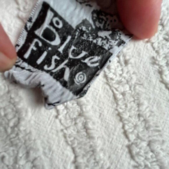 Blue Fish 1998 Hand Printed Flower Maxi Skirt Sz 2 Gray Elastic Waist Art Wear - Picture 3 of 8